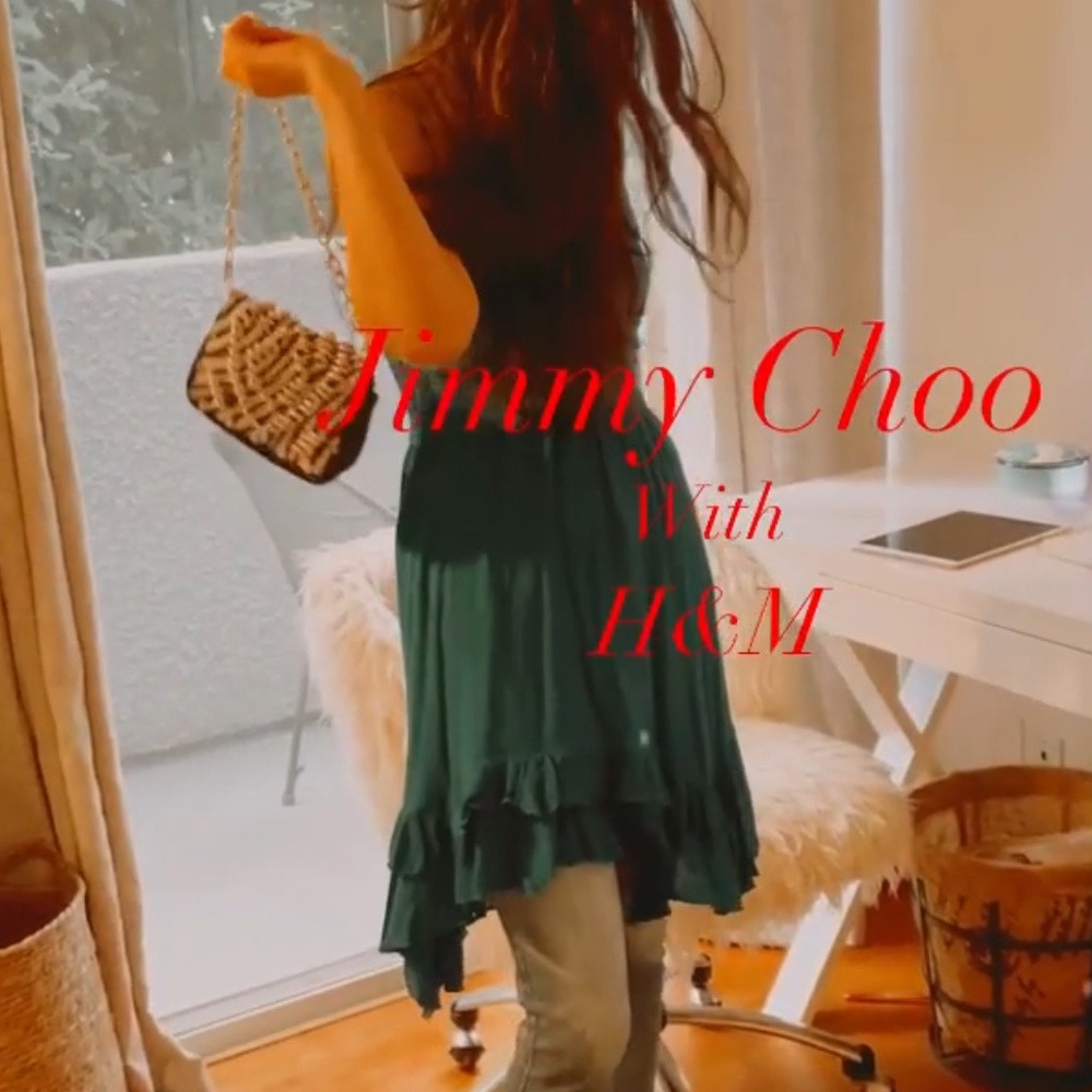 ✨RARE ✨Jimmy Choo H&M Colab Bag Animal  Print with Studs She’s So Good ❤️